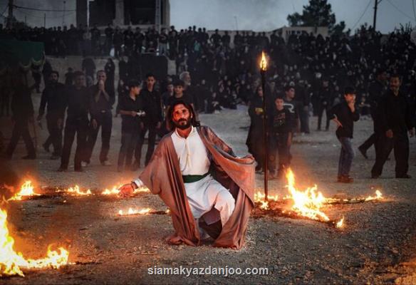 ثبت تصویر مردی که در ظهر عاشورا به شمایل مسیح درآمد