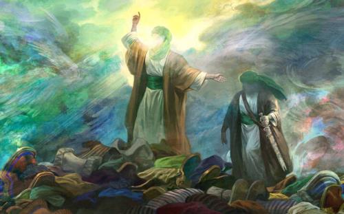 نقاشی جدید حسن روح الامین برای عید غدیر نصب می شود