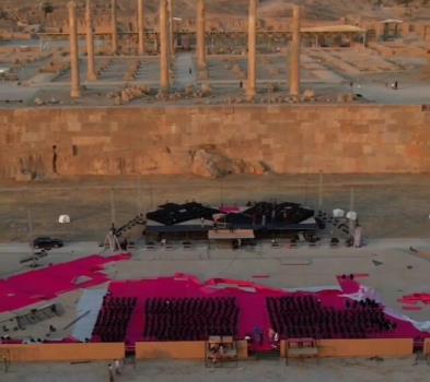 ویدئویی از مراحل آماده سازی کنسرت بحث برانگیز تخت جمشید