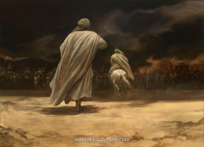 وداع با حضرت علی اکبر (ع) نقاشی جدید حسن روح الامین شد